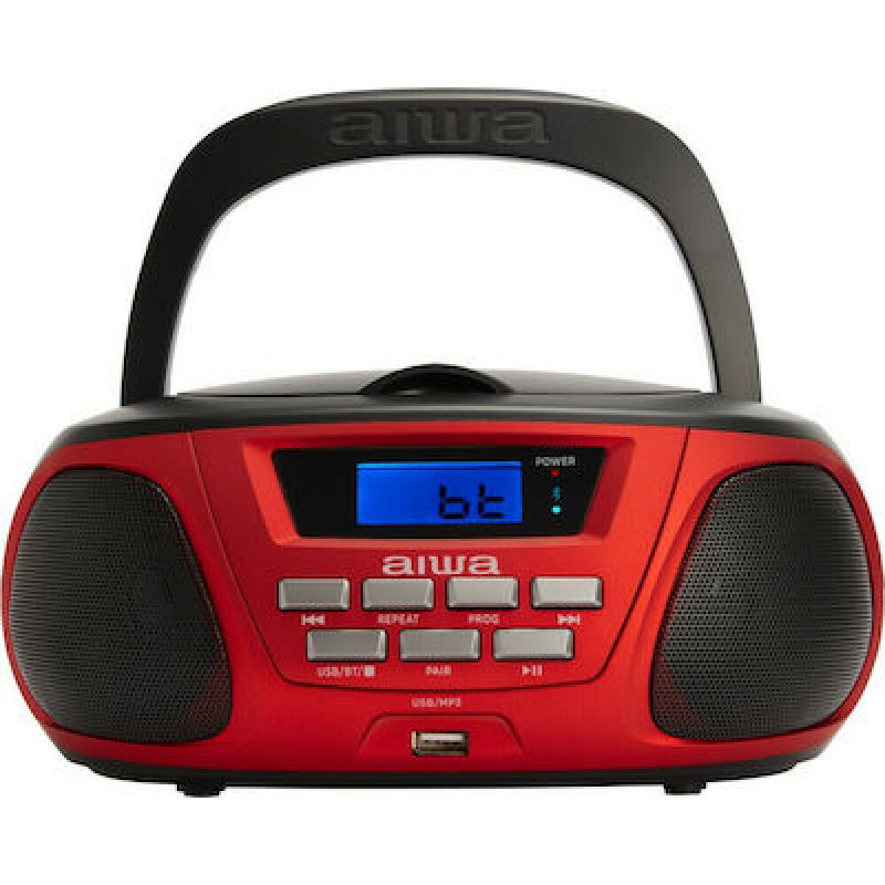 Aiwa Φορητό Ηχοσύστημα BBTU-300 με Bluetooth / CD / MP3 / USB / Ραδιόφωνο σε Μπλε Χρώμα (BBTU-300RD)