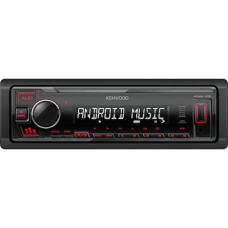 Kenwood KMM-105RY Ηχοσύστημα Αυτοκινήτου Universal 1DIN (USB/AUX) με Αποσπώμενη Πρόσοψη