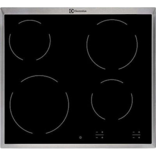 Electrolux EHF16240XK Κεραμική Εστία Αυτόνομη Inox με Λειτουργία Κλειδώματος 57.6x51.6εκ.  