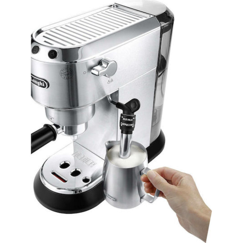 Delonghi Dedica Pump Metal Μηχανή Espresso 1300W Πίεσης 15bar Ασημί (EC 685.M) (DLGEC685.M)
