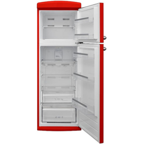 Morris MRS-31310RR Retro Ψυγείο Δίπορτο 310lt Total NoFrost Υ175.2xΠ60.5xΒ68.1εκ. Κόκκινο 