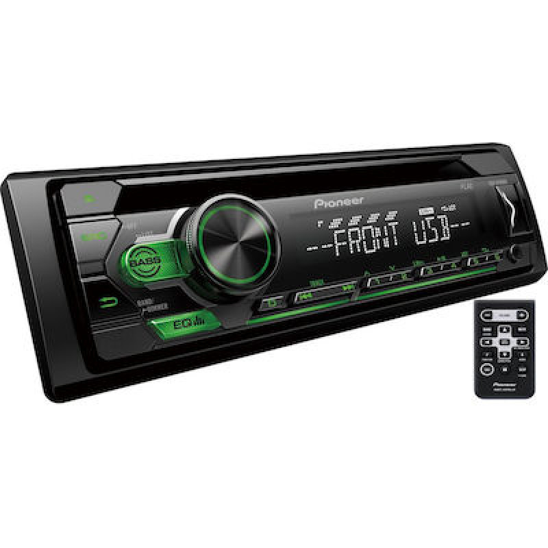 Pioneer DEH-S121UBG  Ηχοσύστημα Αυτοκινήτου Universal 1DIN (USB/AUX) με Αποσπώμενη Πρόσοψη