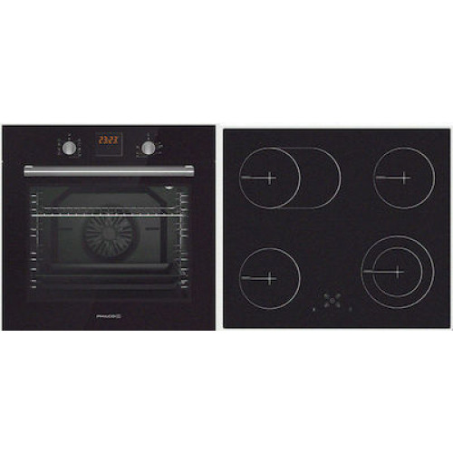 Philco PBO-1080G + PCH-64 Φούρνος άνω Πάγκου 80lt με Κεραμικές Εστίες Π60εκ. Μαύρος