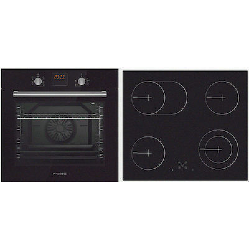 Philco PBO-1080G + PCH-64 Φούρνος άνω Πάγκου 80lt με Κεραμικές Εστίες Π60εκ. Μαύρος