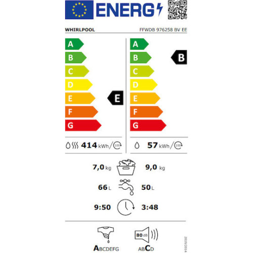 Whirlpool W8 99AD SILENCE EE 9Kg Πλυντήριο Ρούχων