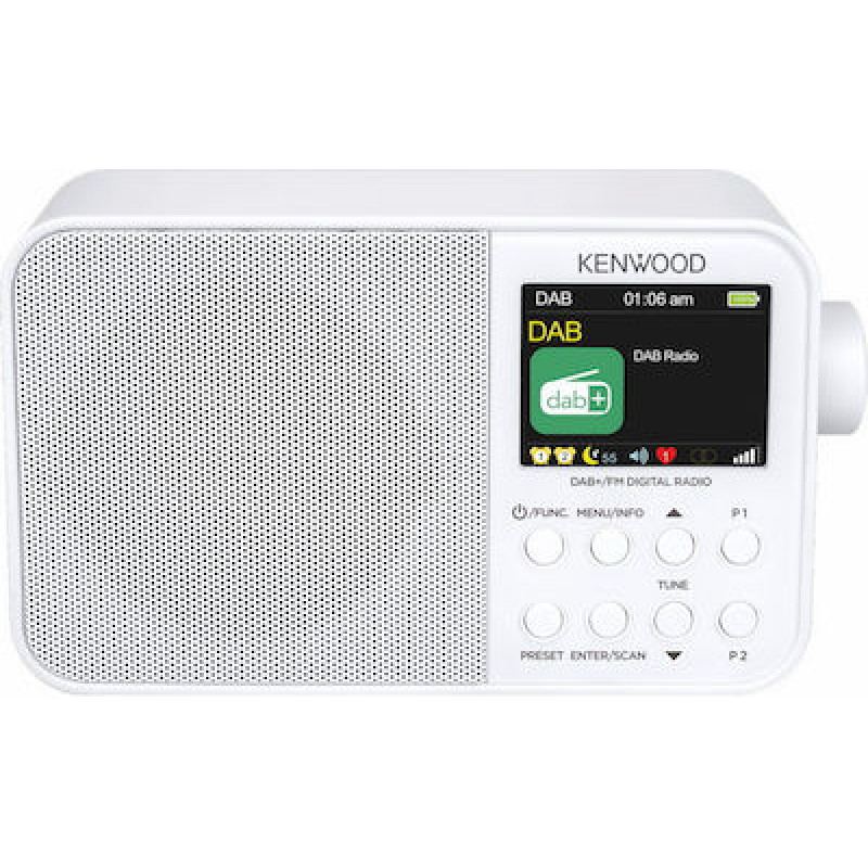 Kenwood CR-M30DAB Φορητό Ραδιόφωνο Επαναφορτιζόμενο DAB+ με Bluetooth και USB Λευκό