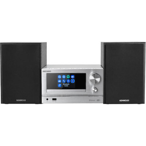 Kenwood Ηχοσύστημα 2.0 M-7000S-S 60W με CD / Digital Media Player, WiFi και Bluetooth Ασημί