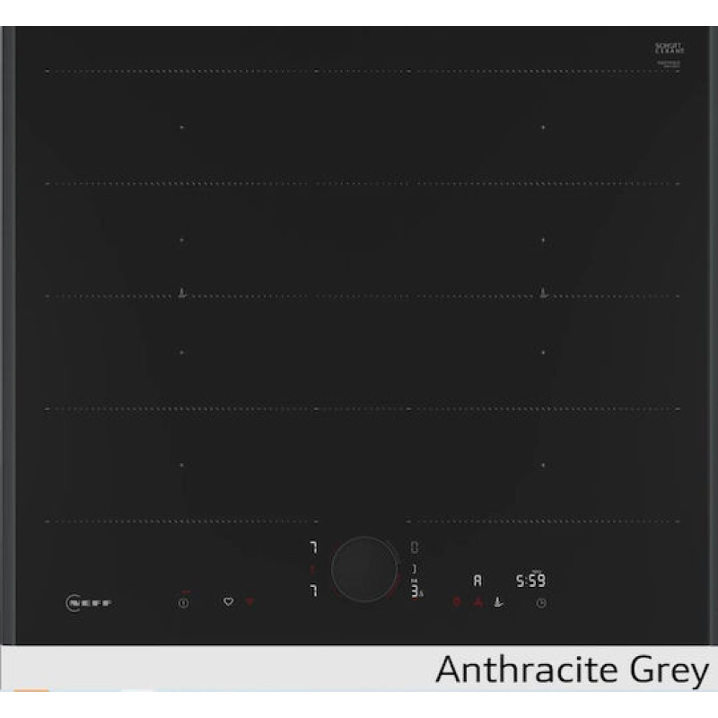 NEFF NFLIN60A1 (T66YYY4B0 Z9801TWAY0 Z9802PFAY0) επαγωγική εστία 60cm της Matt Black edition με ανταλλάξιμα διακοσμητικά στοιχεία (YourNEFF) Antracite Gray