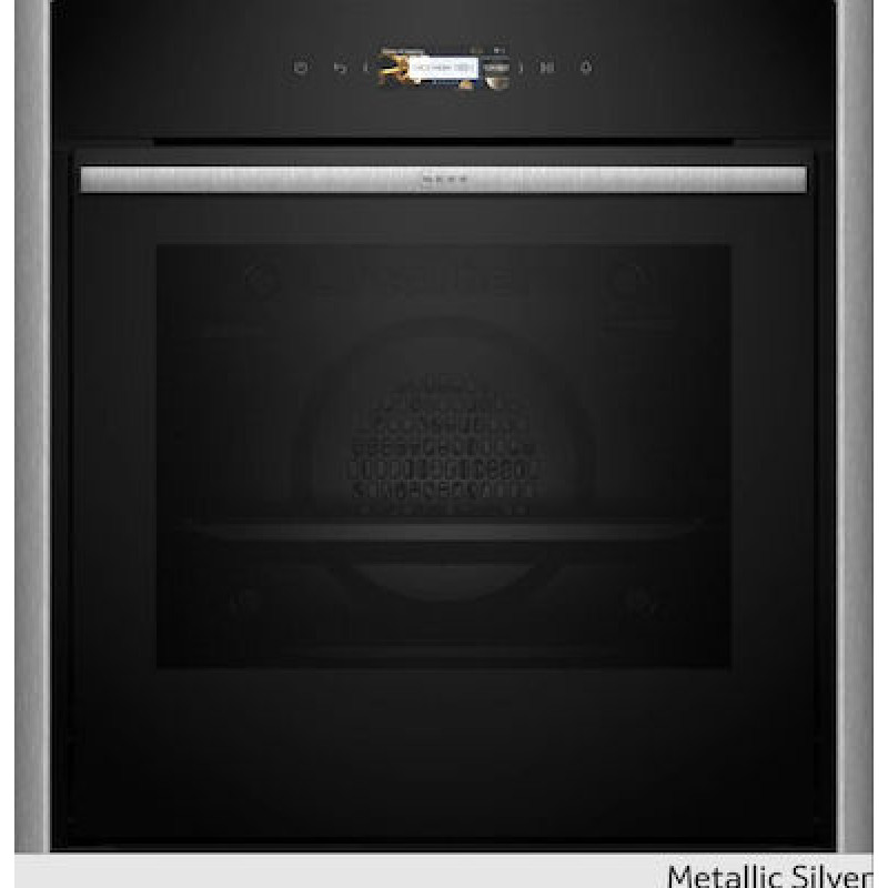 Neff NOV60E6M3 (B59CR31Y0+Z9060MY0) Eντοιχιζόμενος φούρνος 60cm , Home Connect ,Flex Design και  Slide & Hide με  Οθόνη TFT Full Touch,Metallic Silver