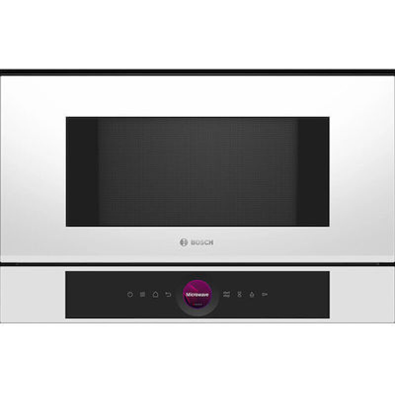 Bosch  BFL7221W1 Εντοιχιζόμενος Φούρνος Μικροκυμάτων 21lt Λευκός με τεχνολογία Inverter