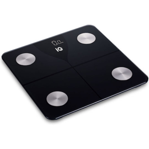 IQ SC-744BT Smart Ζυγαριά 180kg με Λιπομετρητή & Bluetooth Μαύρη 