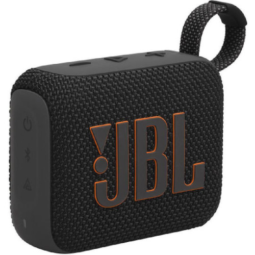 JBL Go 4 Αδιάβροχο Ηχείο Bluetooth 4.2W με Διάρκεια Μπαταρίας έως 7 ώρες Μαύρο (jblg04blk)
