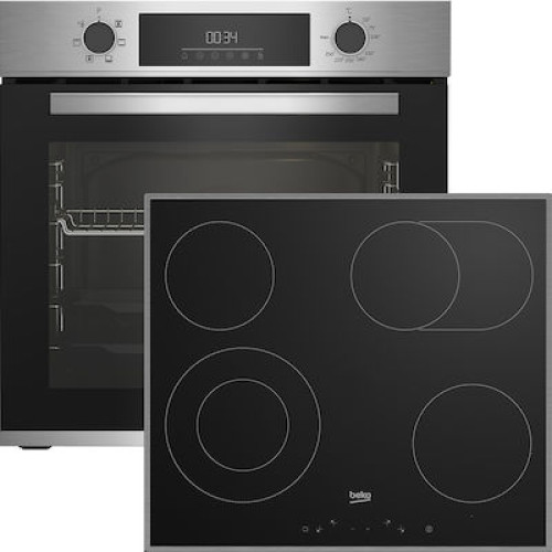 BEKO BBIE 12300 XD + EB 9741 XHL  Σετ Εντοιχιζόμενος φούρνος  με Κεραμικές Εστίες