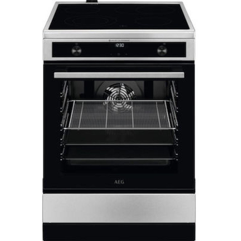 AEG CIB6647ABM Κουζίνα 73lt με Επαγωγικές Εστίες Π59.6εκ. Inox