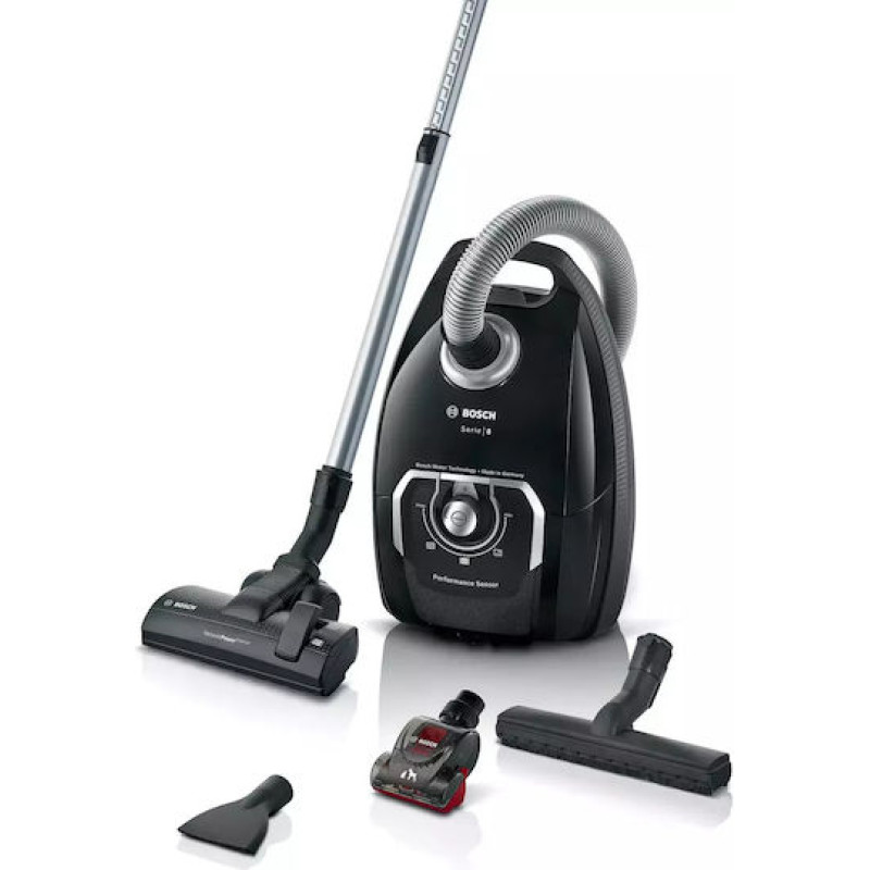 Bosch Serie 8 BGL8BA3S Ηλεκτρική Σκούπα 650W με Σακούλα 5lt Μαύρη