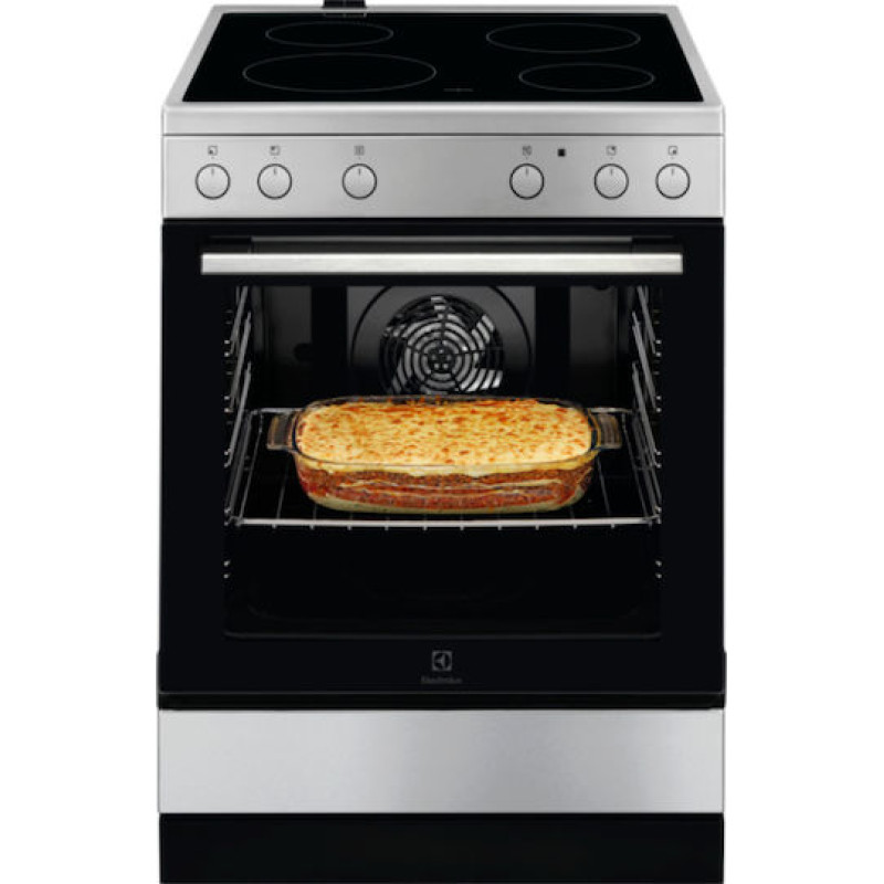 Electrolux LKR62000BX Κουζίνα 73lt με Κεραμικές Εστίες Π60cm Inox