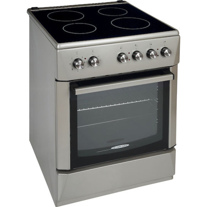 Carad KMX50171 Κουζίνα 64lt με Κεραμικές Εστίες Π60εκ. Inox