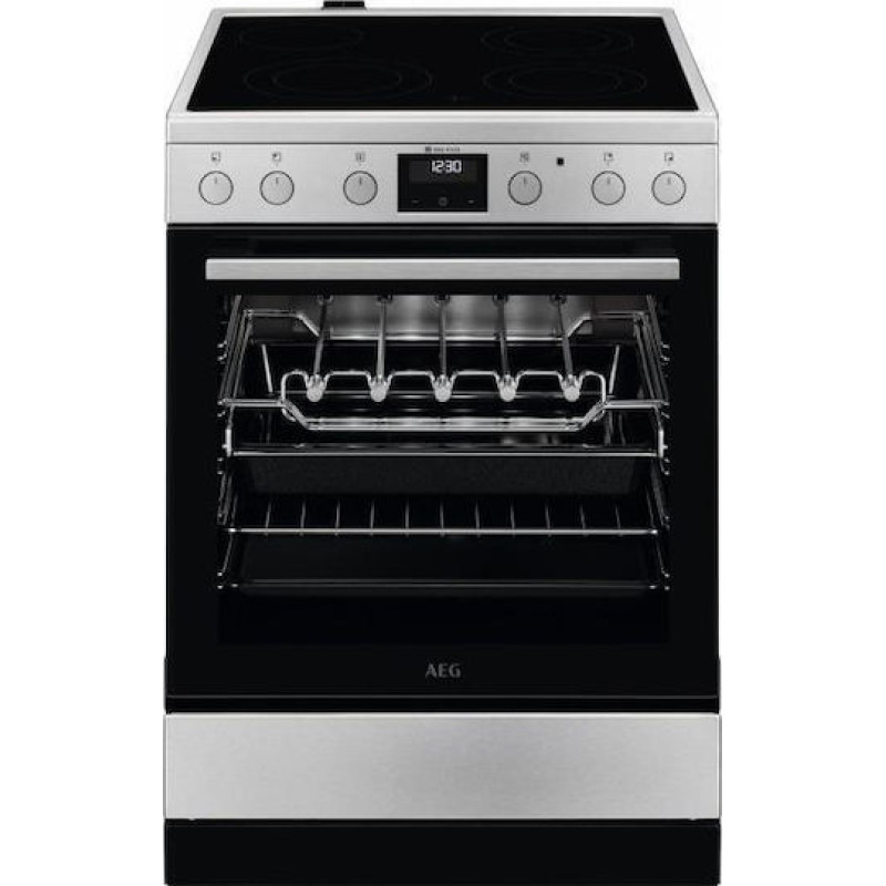 AEG CCB6443NBM 5000 SurroundCook Κουζίνα 73lt με Κεραμικές Εστίες Π60cm Inox