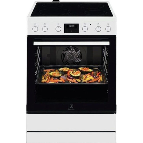 Electrolux LKR64022MW Κουζίνα 73lt με Κεραμικές Εστίες Π60cm Λευκή