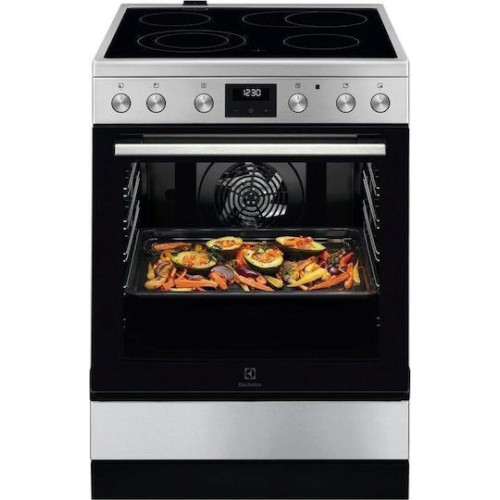 Electrolux LKR64024MX Κουζίνα 73lt με Κεραμικές Εστίες Π59.6εκ. Inox