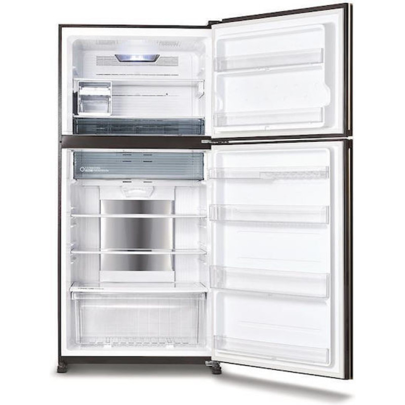 Sharp  SJ-YG740G-BK Ψυγείο Δίπορτο 604lt NoFrost Υ187xΠ86.5xΒ74εκ. Μαύρο