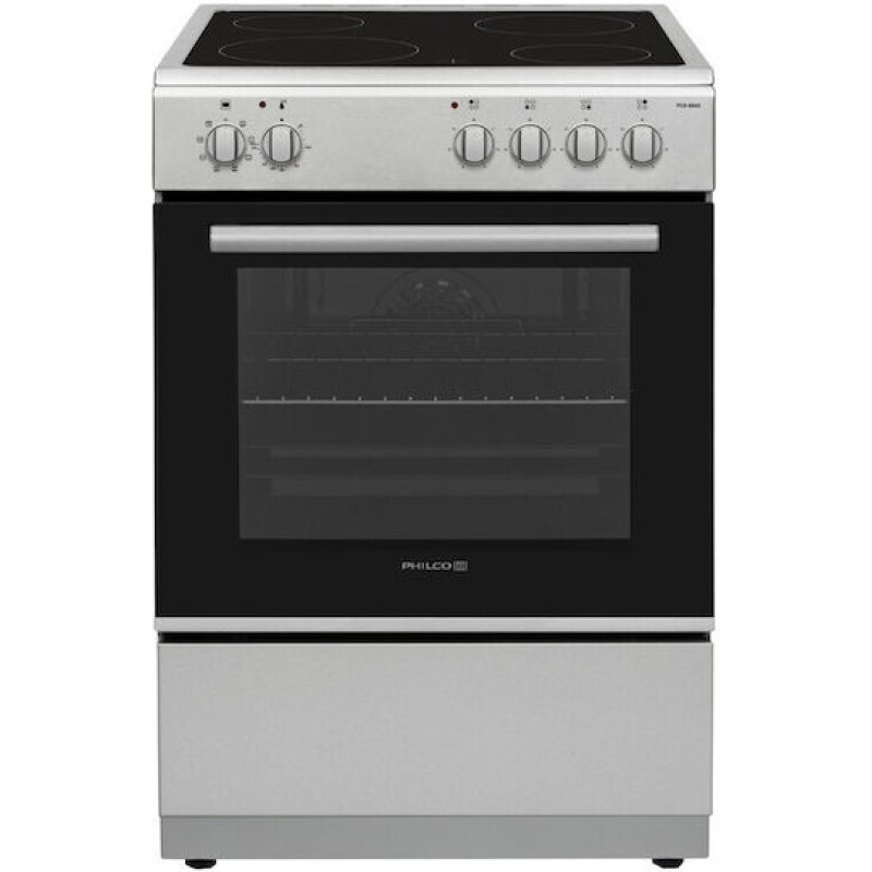 Philco PCE 654X Κουζίνα 69lt με Κεραμικές Εστίες Π60εκ. Inox 