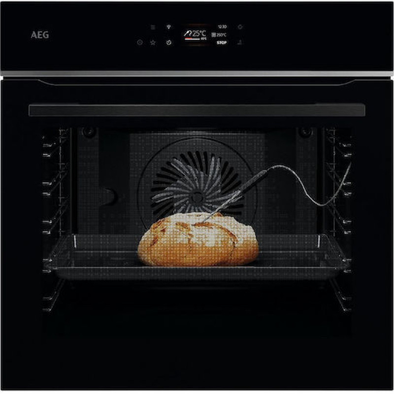 AEG TE7PB63ZAB 7000 MealAssist Εντοιχιζόμενο Multifunction Φούρνος 71 λίτρα A++ Μαύρο Mε Πυρόλυση και WiFi