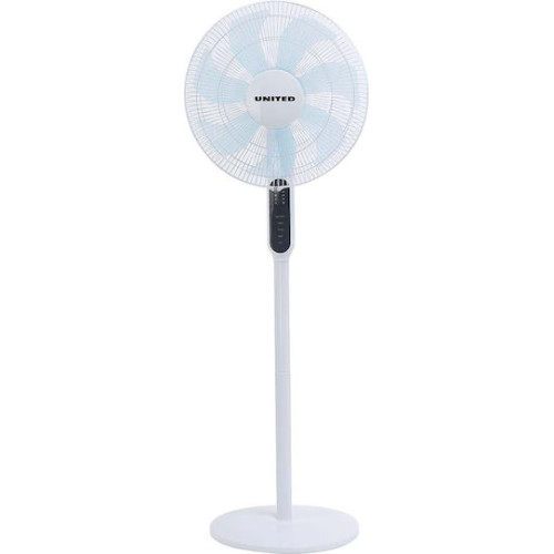 United Usf-689 Ανεμιστήρας Ορθοστάτης 60W Διαμέτρου 40cm με Τηλεχειριστήριο