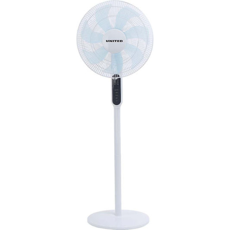 United Usf-689 Ανεμιστήρας Ορθοστάτης 60W Διαμέτρου 40cm με Τηλεχειριστήριο