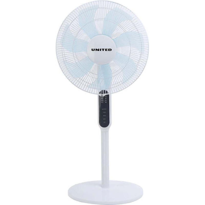 United Usf-689 Ανεμιστήρας Ορθοστάτης 60W Διαμέτρου 40cm με Τηλεχειριστήριο