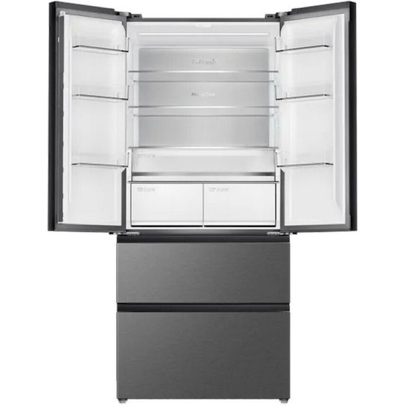 TCL RC532FXE0EE Ψυγείο Ντουλάπα 532lt Total NoFrost Υ190xΠ83.3xΒ64εκ. Inox 