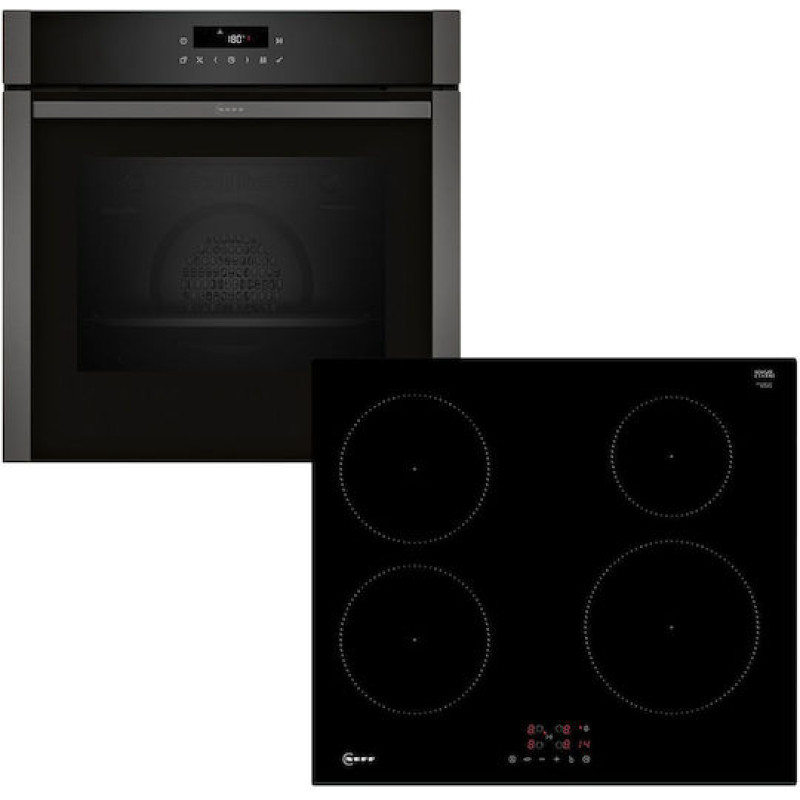 Neff (B2ACJ7AG0 + T36FBE1L0) Σετ Φούρνος άνω Πάγκου 71lt με Επαγωγικές Εστίες Π59.4εκ.