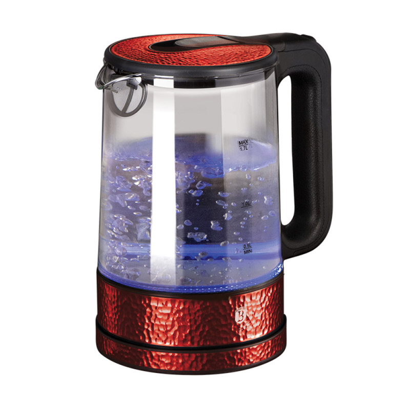 Γυάλινος βραστήρας νερού με LED 1.7L 2200W Max Berlinger Haus BH-9094