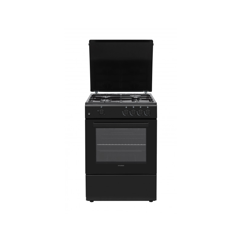 Κουζίνα Hyundai HCGC25V-72604G/BL με φούρνο και εστίες αερίου, χωρητικότητα φούρνου 75L, 5 διαφορετικές εντάσεις φωτιάς και ενεργειακή κλάση Α