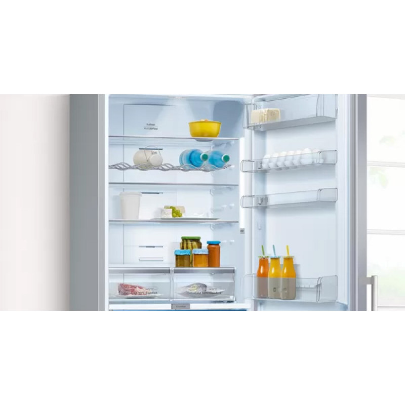 Pitsos, Ελεύθερος ψυγειοκαταψύκτης, 203 x 70 cm, Inox Antifinger, PKNB49XIEP 