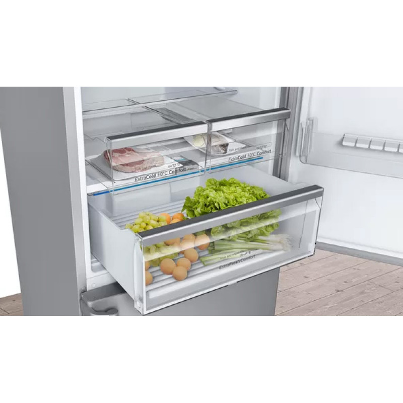 Pitsos, Ελεύθερος ψυγειοκαταψύκτης, 203 x 70 cm, Inox Antifinger, PKNB49XIEP 