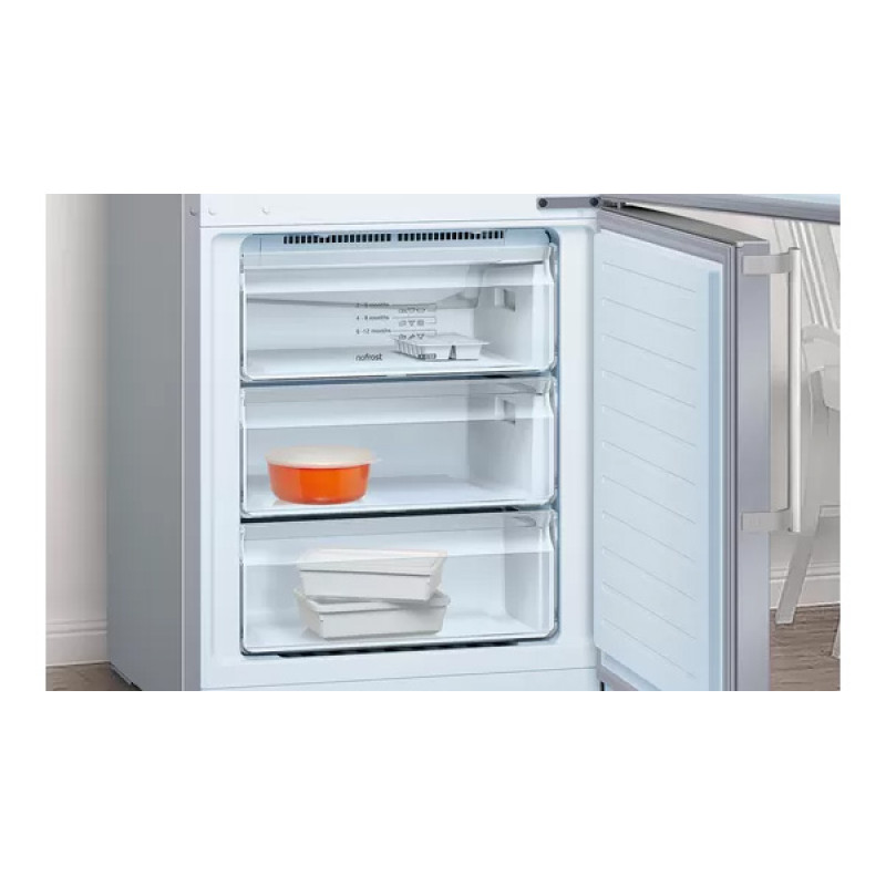 Pitsos, Ελεύθερος ψυγειοκαταψύκτης, 203 x 70 cm, Inox Antifinger, PKNB49XIEP 