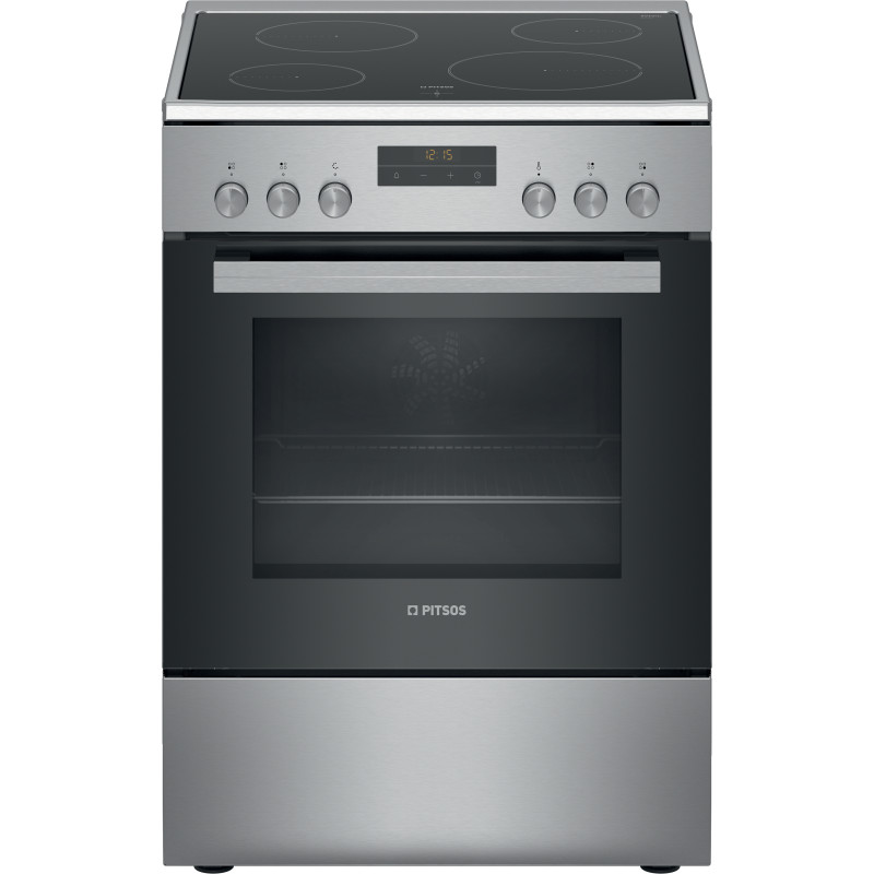 Pitsos, Ελεύθερη κουζίνα με ηλεκτρικές εστίες, Ανοξείδωτο, PHN039150.