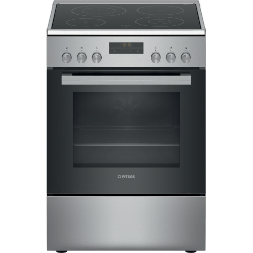 Pitsos, Ελεύθερη κουζίνα με ηλεκτρικές εστίες, Ανοξείδωτο, PHN039350.