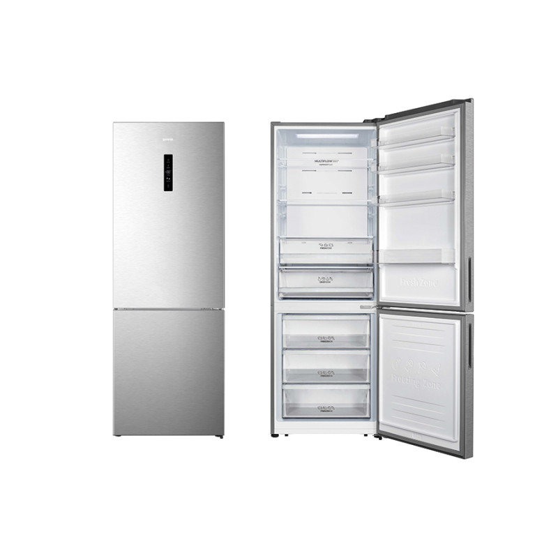 Gorenje NRK720EAXL4 Ψυγειοκαταψύκτης 495lt NoFrost Υ200xΠ70.4xΒ69.4εκ. Inox (031006201) με 4ετή εγγύηση 