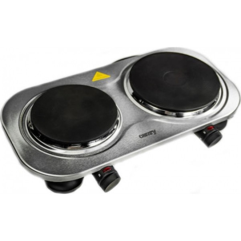 Camry Επιτραπέζια Εστία Εμαγιέ Διπλή Inox CR-6511