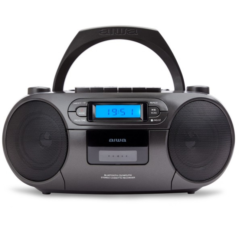 Aiwa Φορητό Ραδιο-CD/MP3/USB/Kασετόφωνο με Bluetooth RC-250/BK